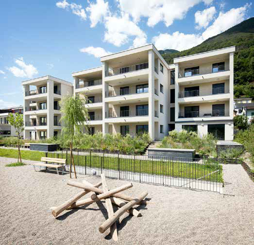 Condominio in legno a Gudo, frazione del comune di Bellinzona, in Canton Ticino